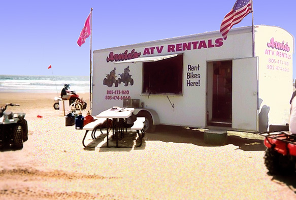 On the Beach - Our Trailer at Pole 2